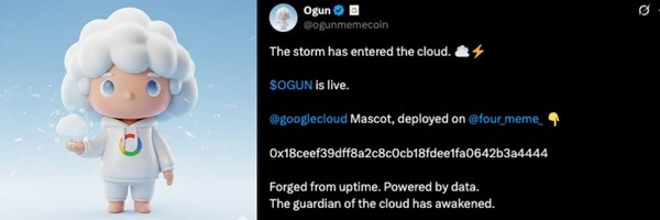 Google Cloud Mascot Token Header
