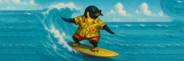 Grok Imagine Penguin Token Header