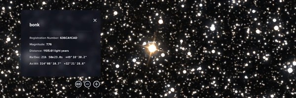 bought a star and named it bonk Token Header