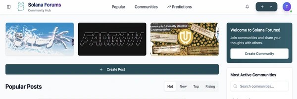 Solana Forums Token Header