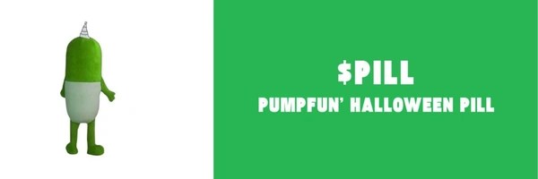 Pumpfun Halloween Pill Token Header