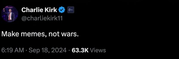 make memes, not wars Token Header