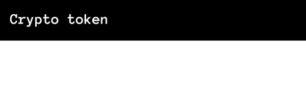 crypto token Token Header