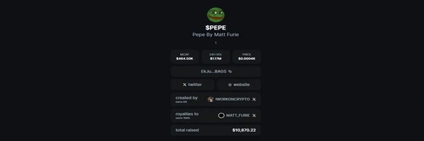 Pepe By Matt Furie Token Header