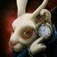 White Rabbit Pointing at a Clock Icon